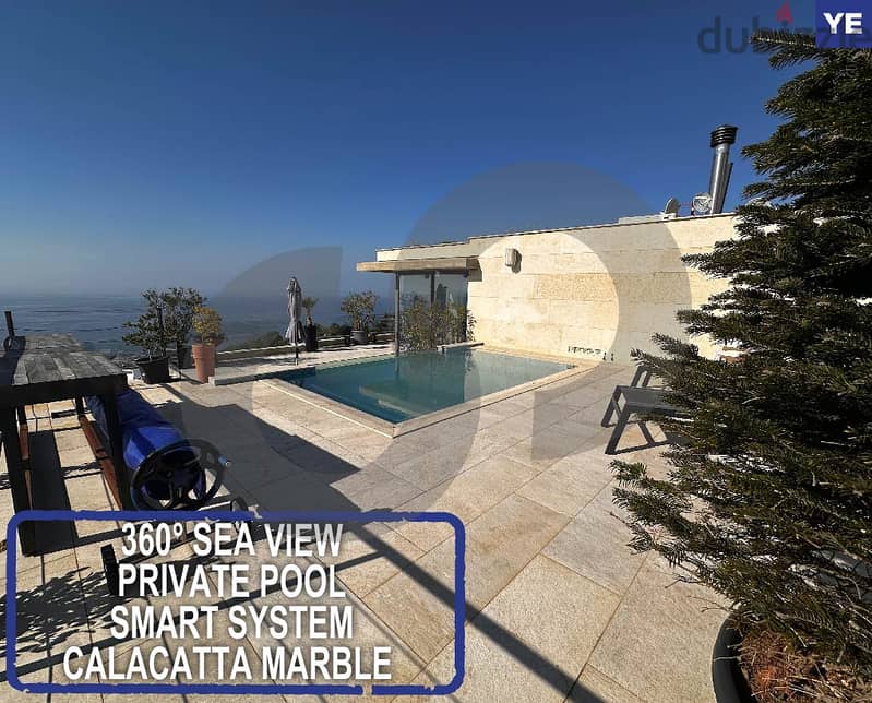 360° sea view, private pool, keserwan, adma/أدما   REF#YE116218 0