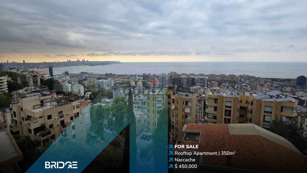 OpenSea View Penthouse Apartment for sale in Naccache شقة النقاش للبيع 0