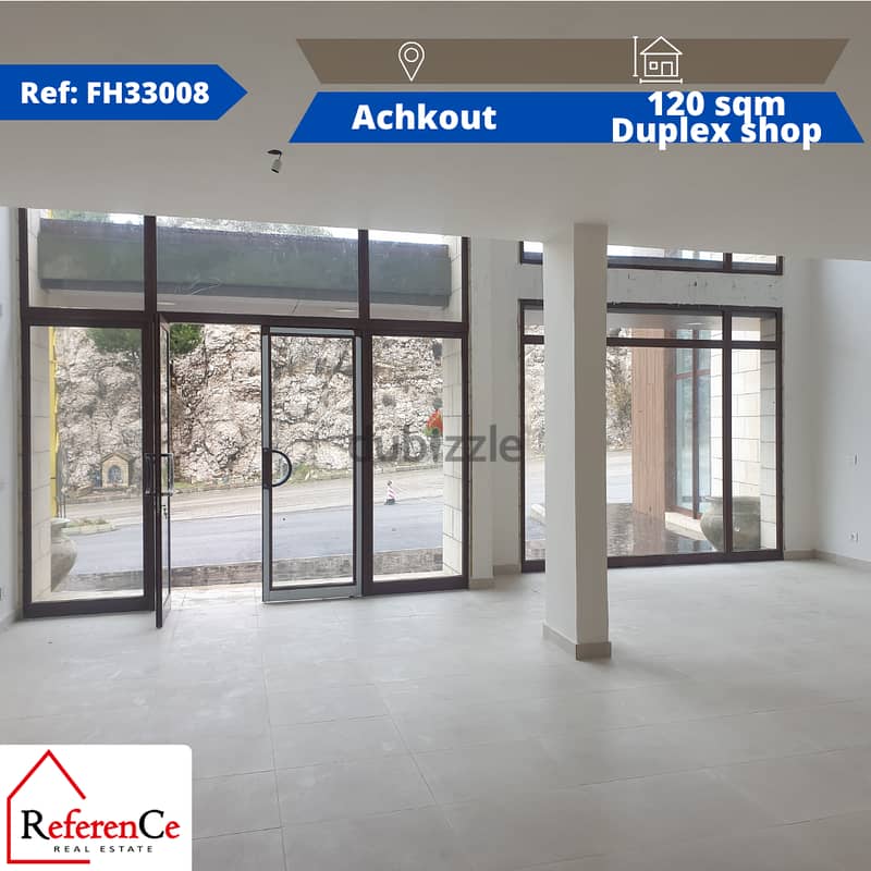 Prime duplex shop in Aachqout محل دوبلكس فاخر في عشقوت 0