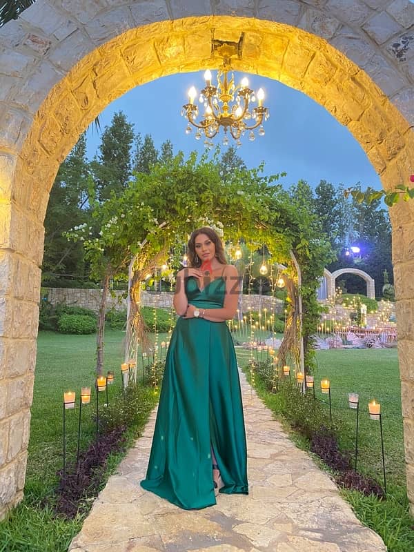 Green guest wedding dress 3