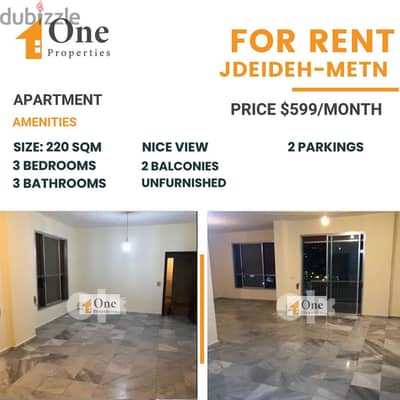 APARTMENT FOR RENT IN JDEIDEH-METN