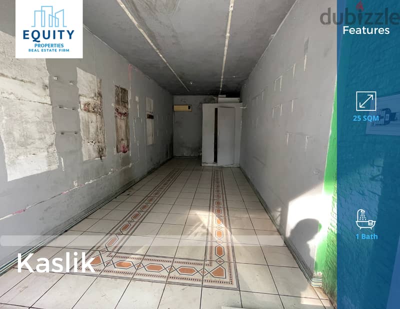 25 SQM Shop For Rent In Kaslik محل للإيجار #RK129358 0