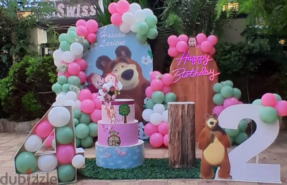 cotton candy,popcorn machines/burger,cakes,animation,piniata,character 7