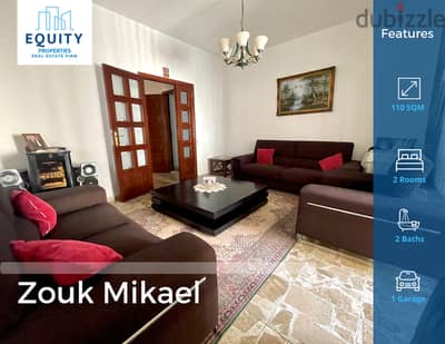 110 SQM Apartment For Sale In Zouk Mikael شقة للبيع #RK129526