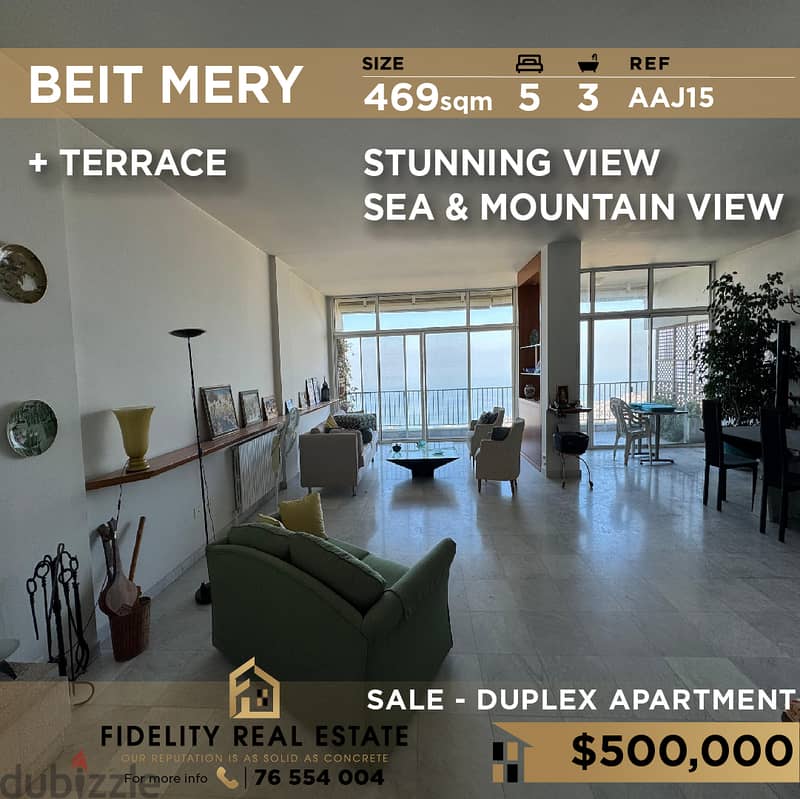 Duplex for sale in Beit Mery AAJ15  للبيع في بيت مري 0