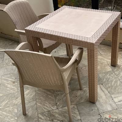 Outdoor Table & Chairs for Garden or Balcony