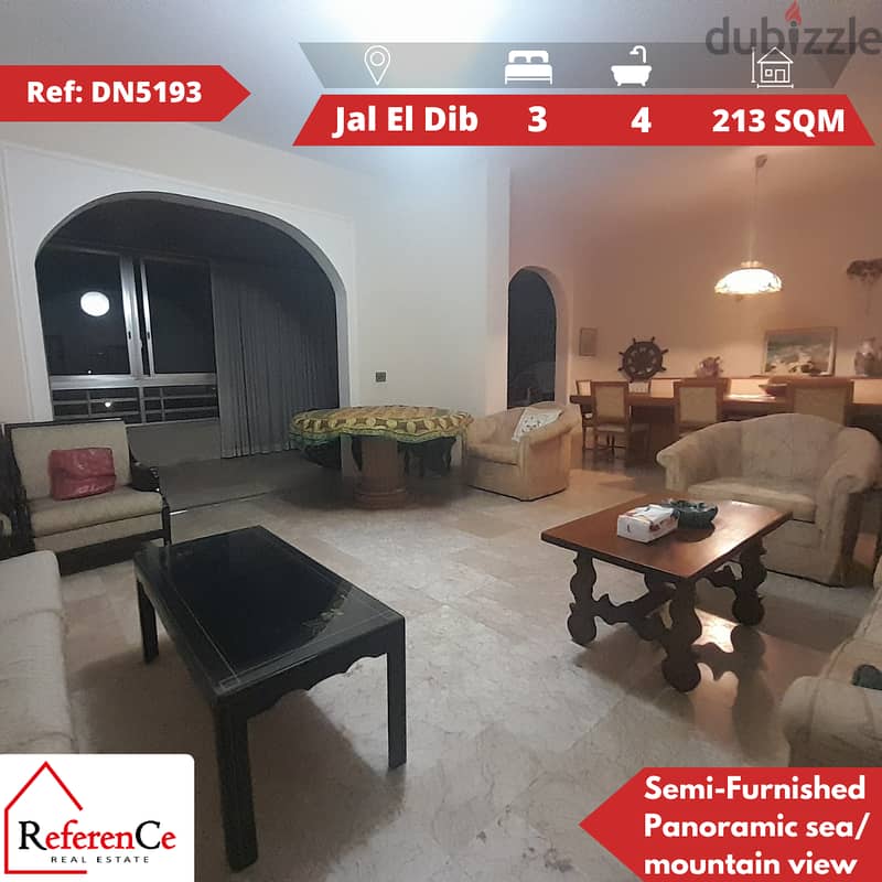 Semi Furnished Apartment in Jal El Dib شقة نصف مفروشة في جل الديب 0