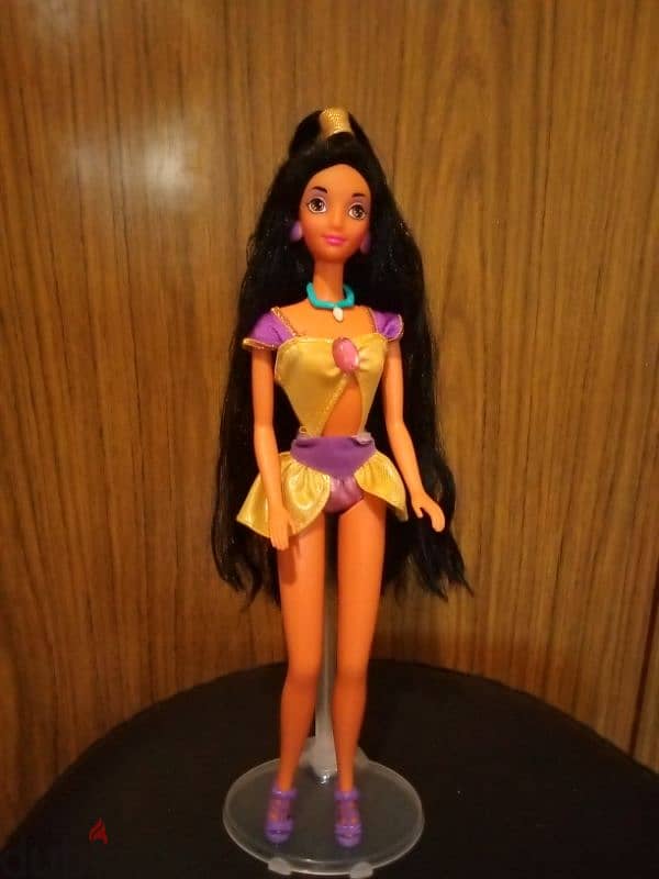 WATER JEWEL MAGIC PRINCESS JASMINE Aladdin Disney Rare Great doll 1993 0