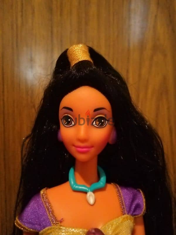 WATER JEWEL MAGIC PRINCESS JASMINE Aladdin Disney Rare Great doll 1993 1