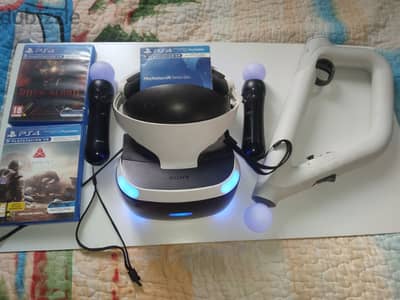 PSVR, with all controllers, 2 games and demo disk