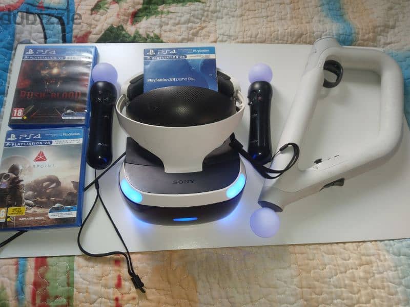 PSVR, with all controllers, 2 games and demo disk 0