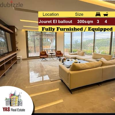 Jouret El Ballout 300m2 | 150m2 Terrace | Furnished | Quiet Area | PA