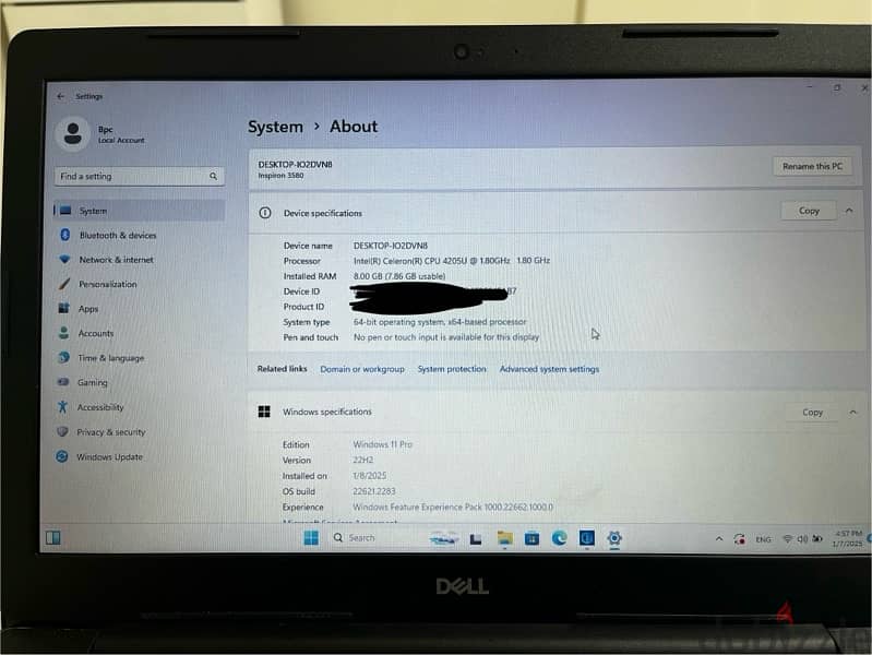 Dell Inspiron 3580 5