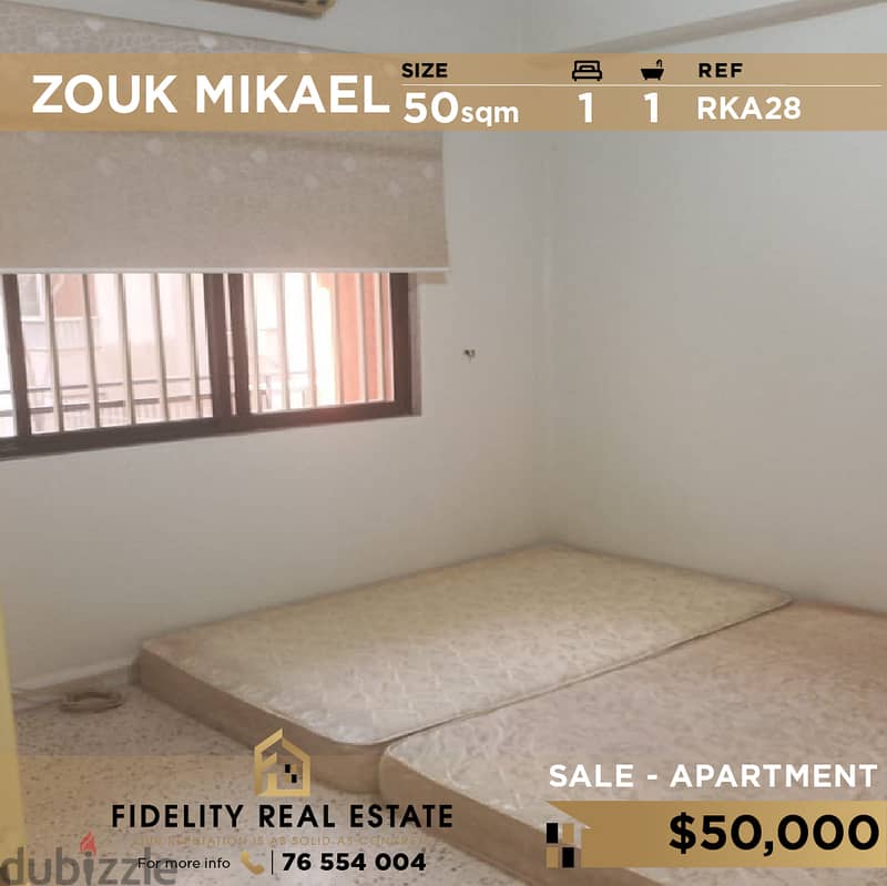 Apartment for sale in Zouk mikael RKA28 0