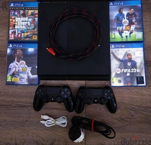 PS4 fat ndife ma3a maskten w 4 cidiyet 0