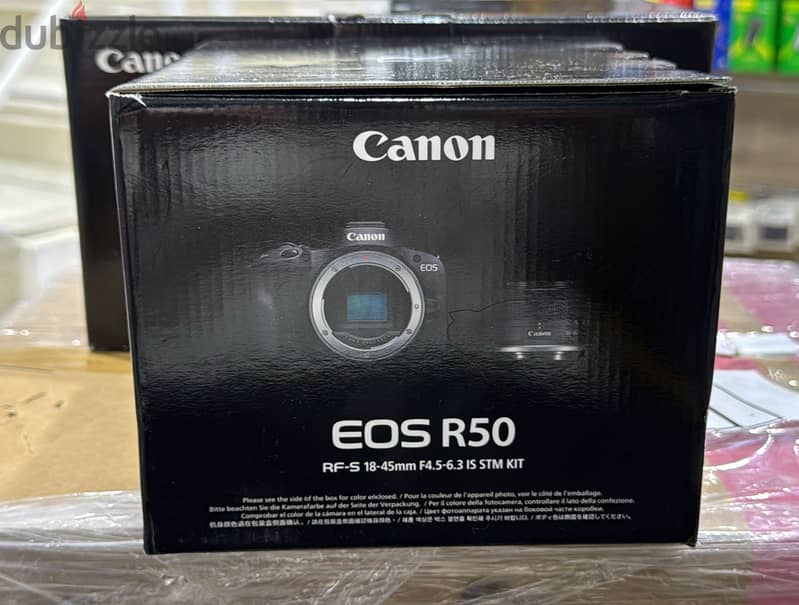 Canon camera EOS R50 RF-S 18-45mm F4.5-6.3 IS STM Kit  black amazing & 1