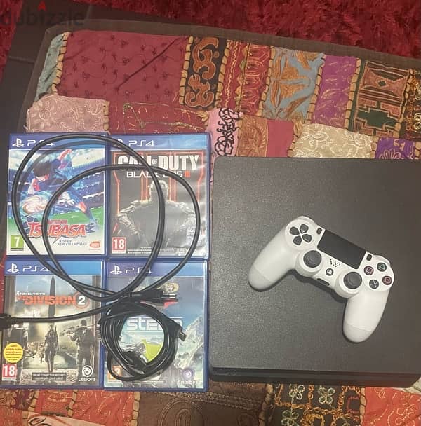 Ps4 slim 1tb with 1 original controller + 4 games 0