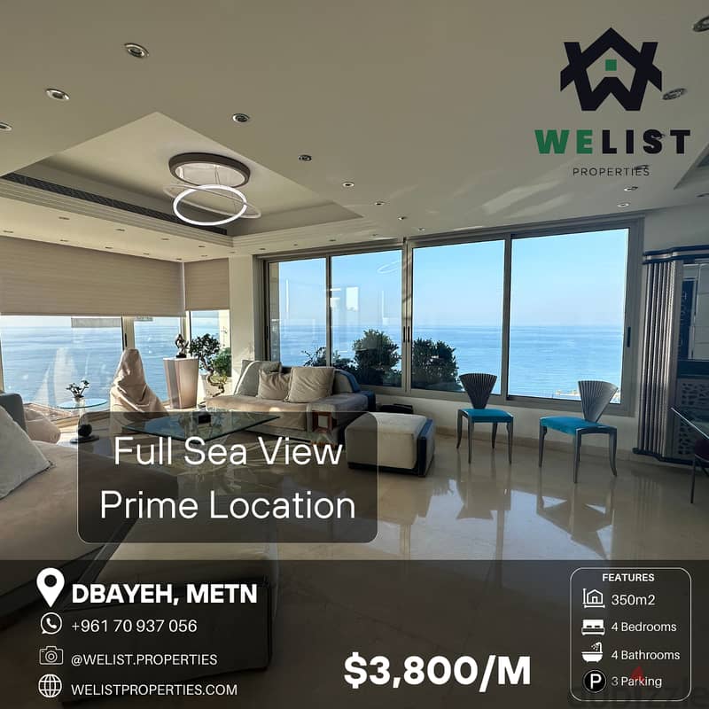 350 sqm simplex for rent in Dbayeh  ٣٥٠ م  شقة للإيجار في منطقة ضبية 0