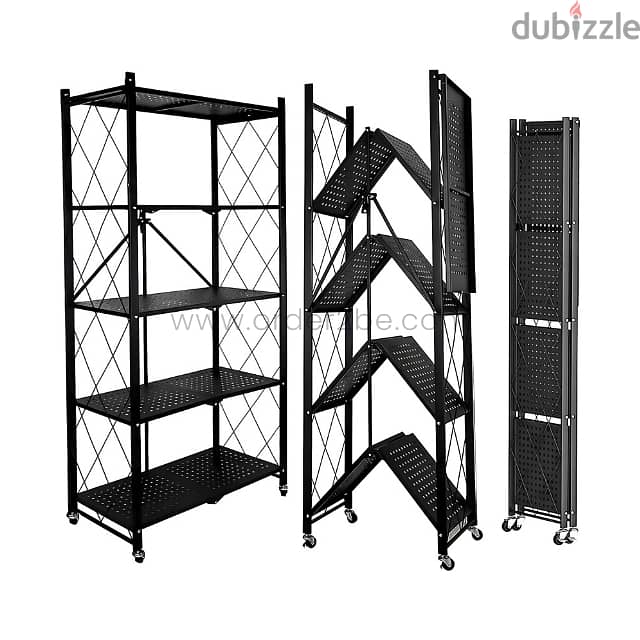 5-Tier Storage Rack – Foldable, Mobile, Ideal for Kitchens & Offices 4