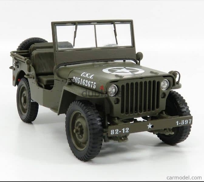 Jeep Willys 1941 diecast car model 1;18. 3