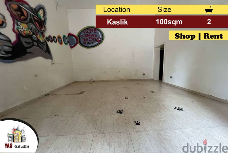 Kaslik 100m2 | Shop For Rent | Prime Location | Perfect Investment|EH 0