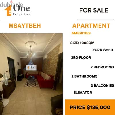 FURNISHED APARTMENT FO SALE IN MSAYTBEH