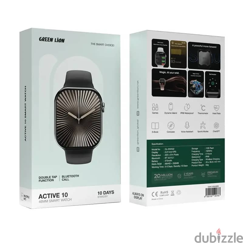 Green Lion Active 10 46mm Smartwatch 3