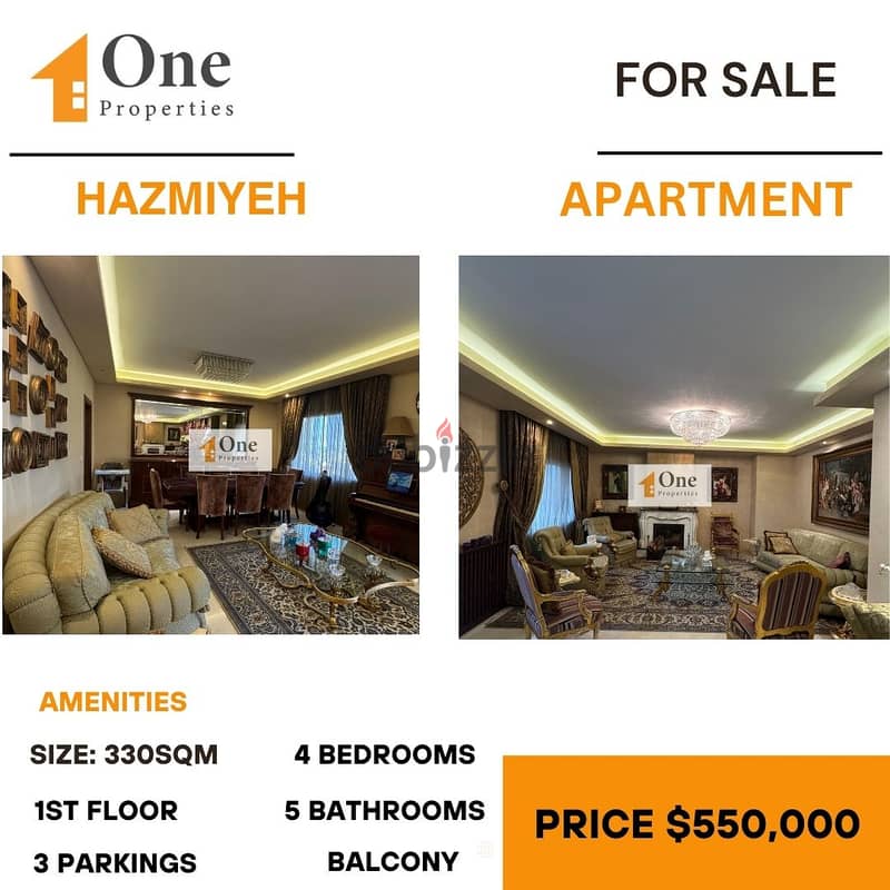 APARTMENT FOR SALE IN HAZMIYEH- MAR TAKLA 0