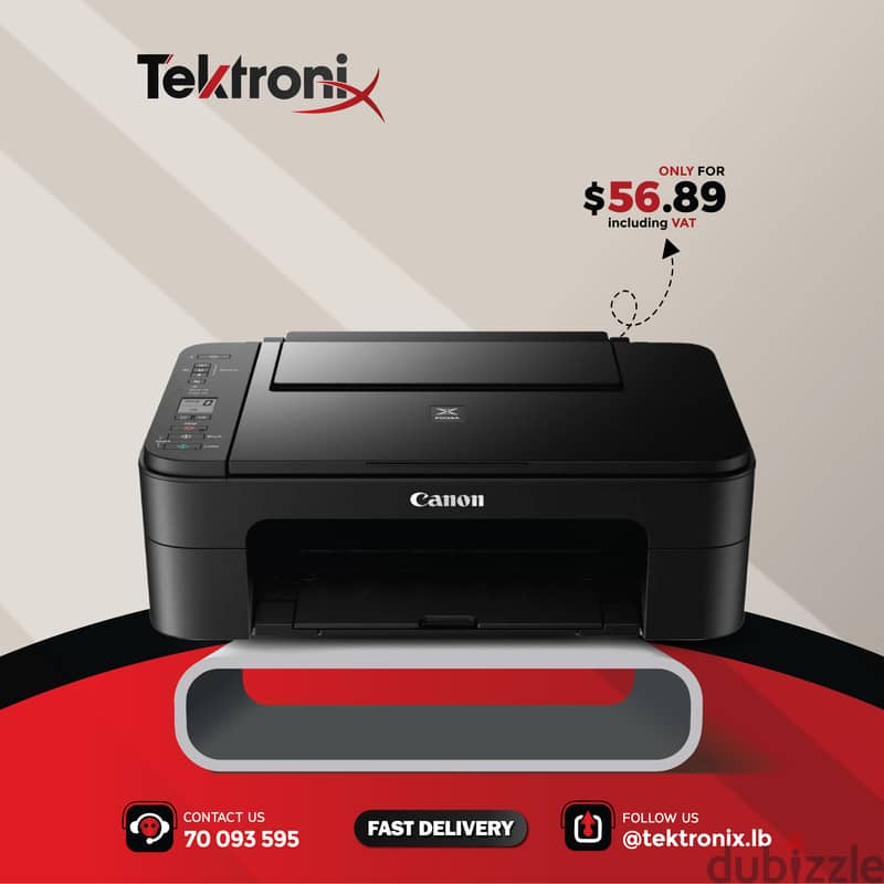 Canon PIXMA TS3340 Wireless Printer - Print & Scan 0