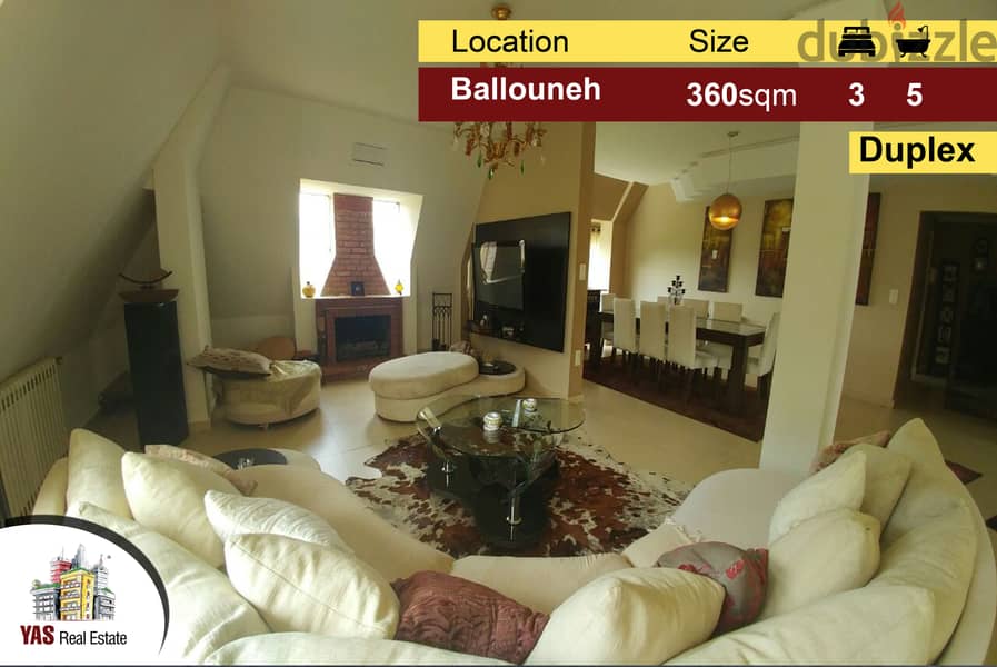 Ballouneh 360m2 - upgraded - unique property - private street - 0