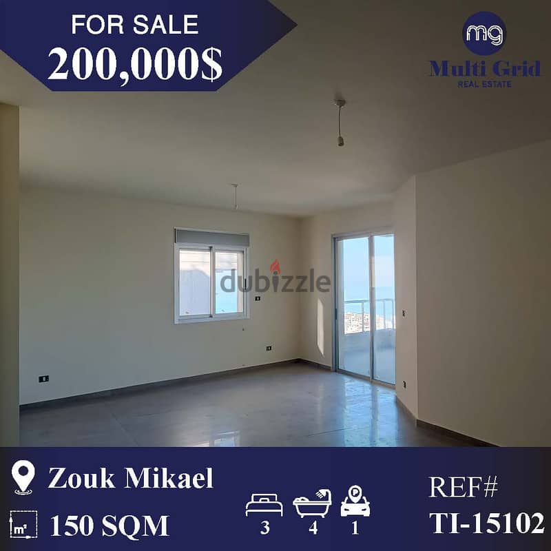 TI-15102 / Apartment for Sale in Zouk Mikael , شقة للبيع في زوق مكايل 0