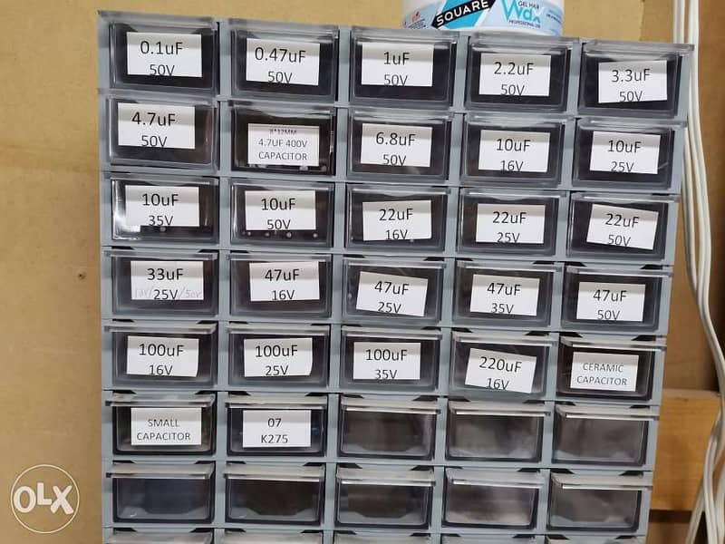 Boxes with resistors and capacitors 3