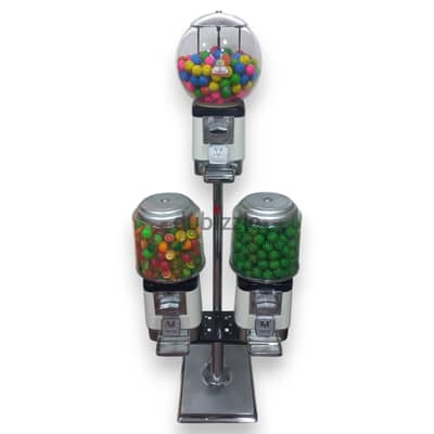 Triple Barrel Candy & Gumball Vending Machine (Refurbished)