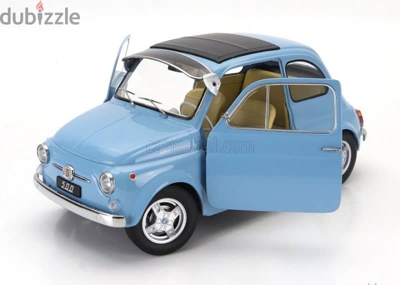 Fiat  500 Custom (Abarth Rims) 1968 diecast car model 1:12 5