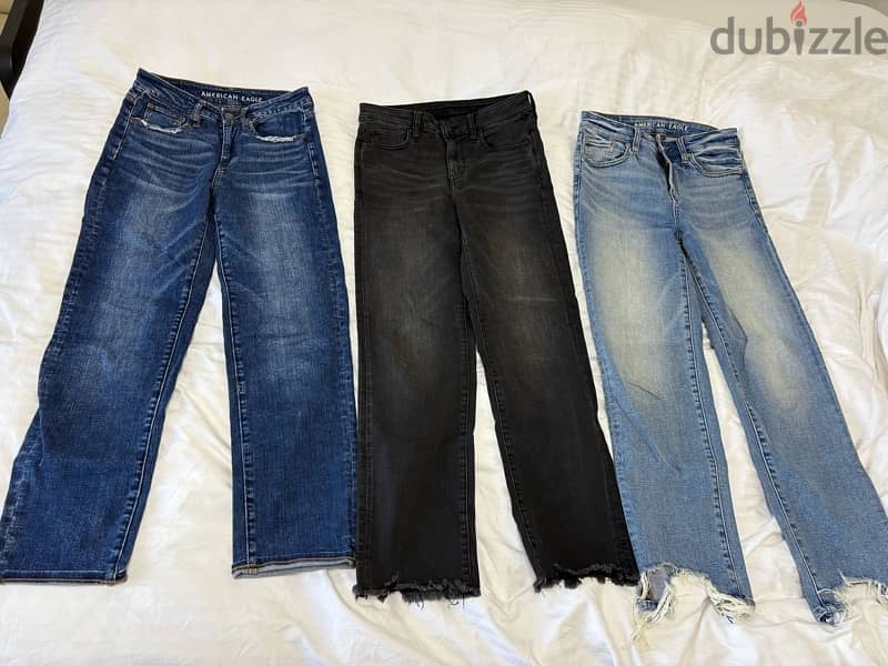 American Eagle jeans, 3 pcs for 30$. size 2 regular (25) 0