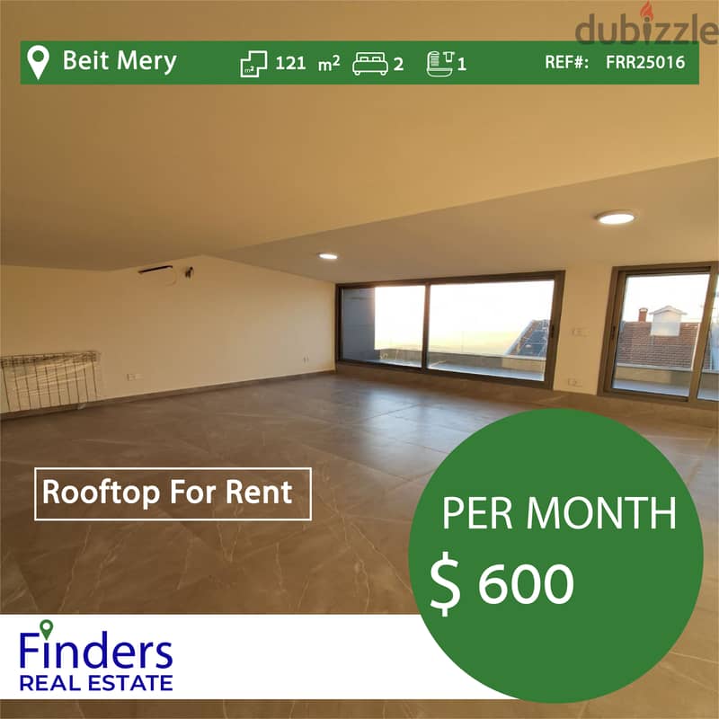 Rooftop for rent in Beit Mery! | سطح للإيجار في بيت مري 0