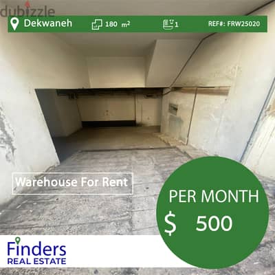 Warehouse for rent in Dekwaneh-Slave! مستودع للإيجار في الدكوانة-