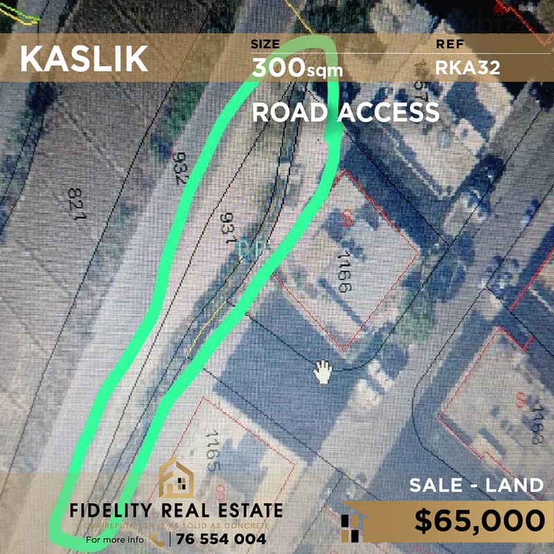 Land for sale in Kaslik RKA32  أرض للبيع في الكسليك 0