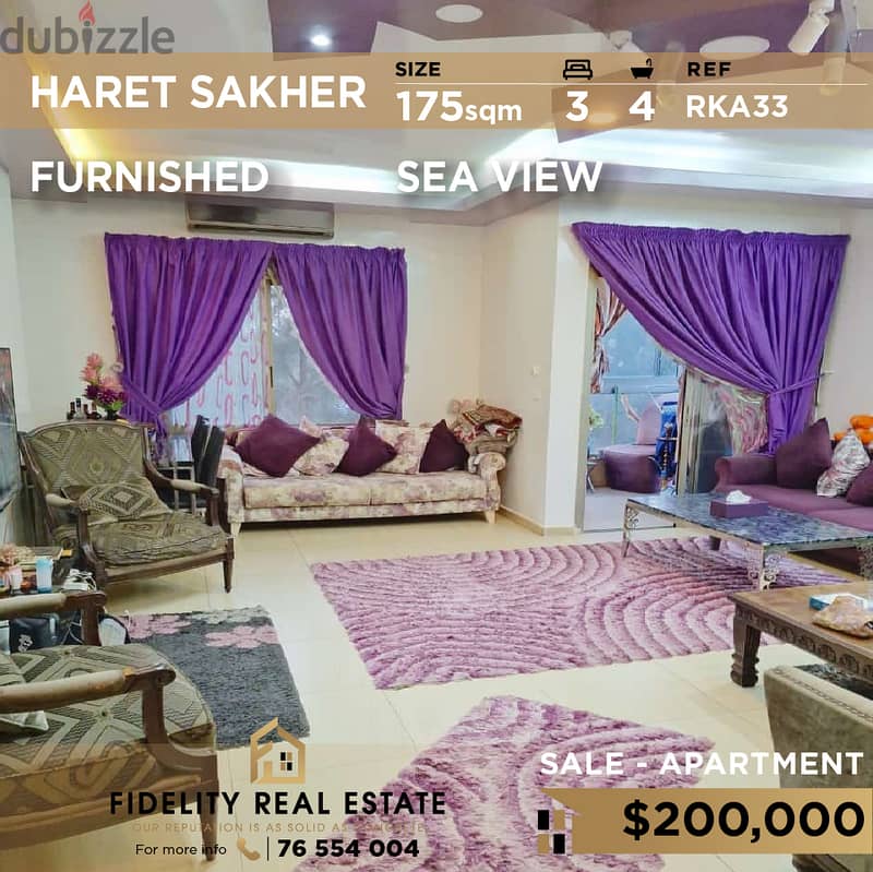 Apartment for sale in Haret Sakher Furnished RKA33 0