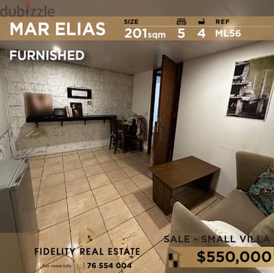 Villa for sale in Mar elias FURNISHED ML56  للبيع في مار الياس فيلا