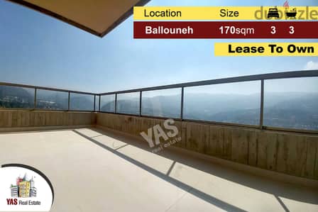 Ballouneh 170m2 | Lease To Own | Super Luxury | Panoramic view | New |