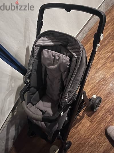 bebe comfort stroller and two car seats