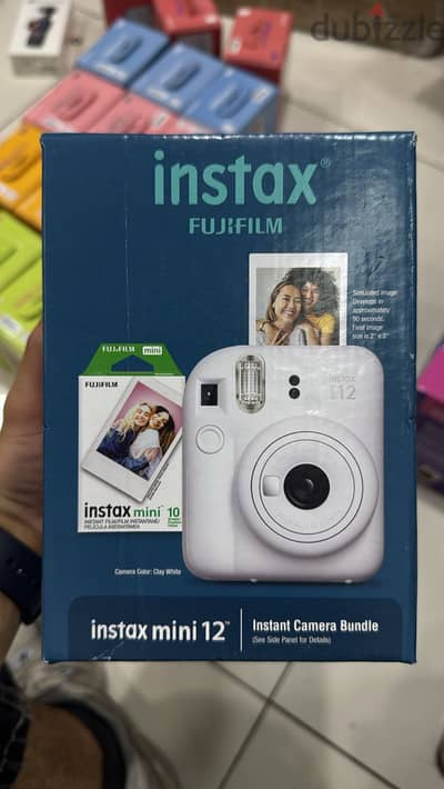 Fujifilm instax mini 12 instant camera bundle clay white exclusive &