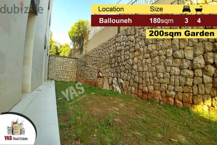 Ballouneh 180m2 | 200m2 garden | New | Mountain view | Luxurious |