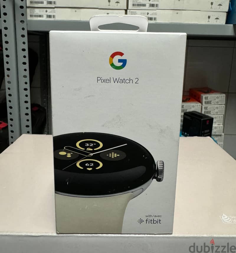 Google Pixel Watch 2 polished silver case/porcelain active band amazi 0