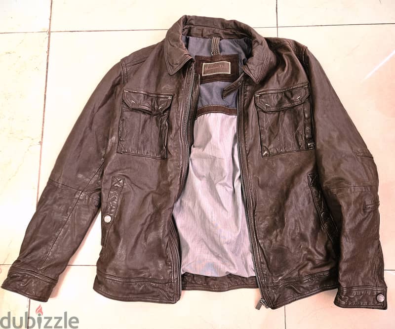 MASSIMO DUTTI Genuine Leather Jacket for Men - Size 50 - NEW 5