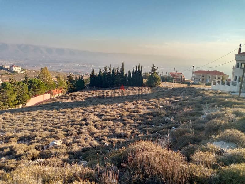 zahle dhour land 1295 sqm for sale panoramic view Ref#6454 0