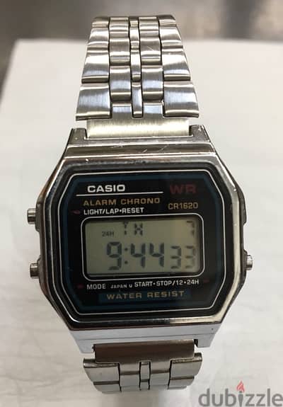 Casio WR CR1620  593 Quartz A159W Alarm Chrono Vintage woman’s Watch