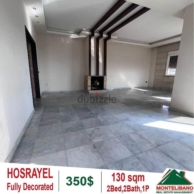 130 sqm apartment for rent in Hosrayel!! 0