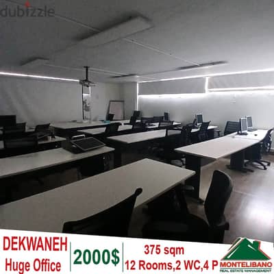 Prime Location Huge Office 375 sqm for rent in Dekwaneh !!!